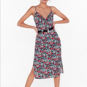 Nasty Gal Floral Slip Dress